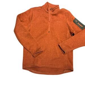 Eddie Bauer Mens Size Large Rust Quarter-Zip Pullover